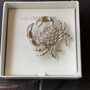 New rhinestone/silver crab pendant -Liz Claiborne